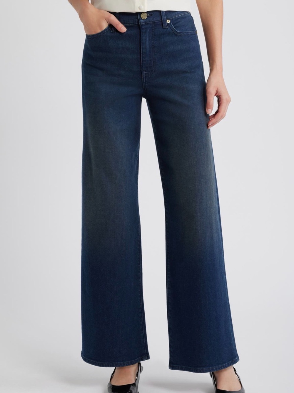 Frame High-Rise Wide-Leg Palazzo Jeans